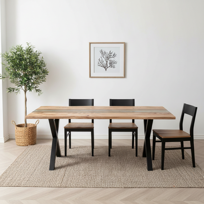 Live Edge Acacia Wood Large River Dining Table