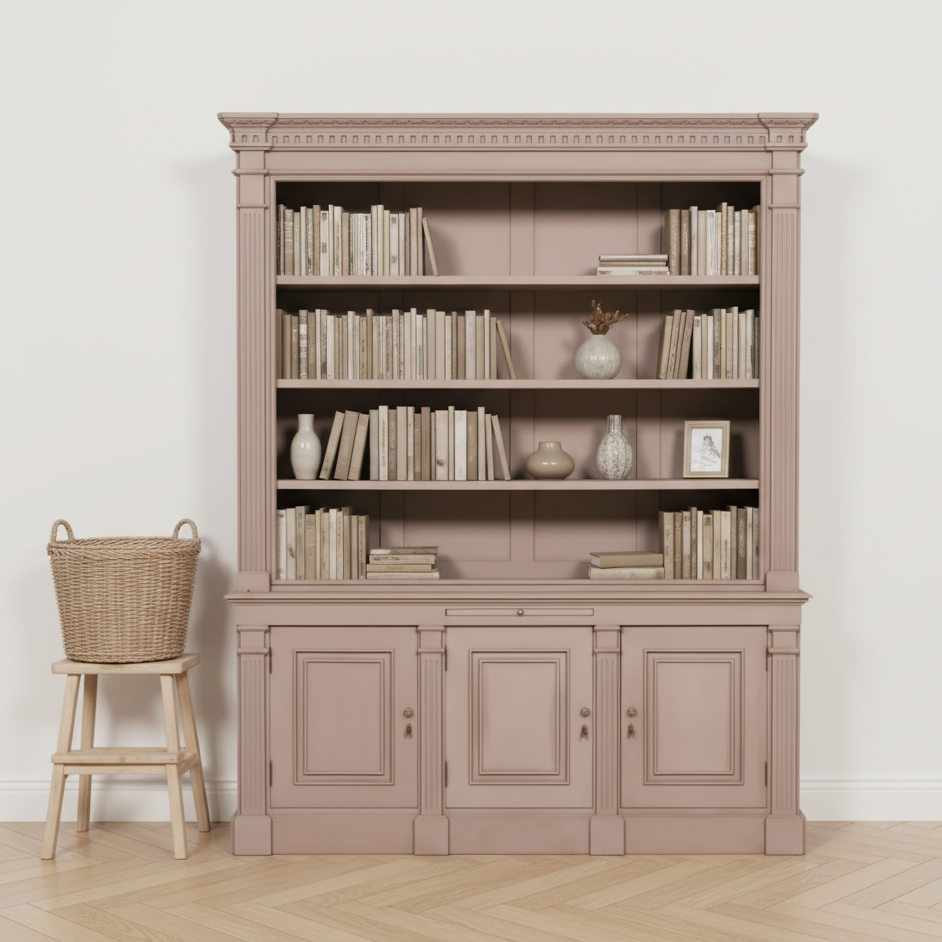 Elden Painted Mahogany Bookcase Display Cabinet