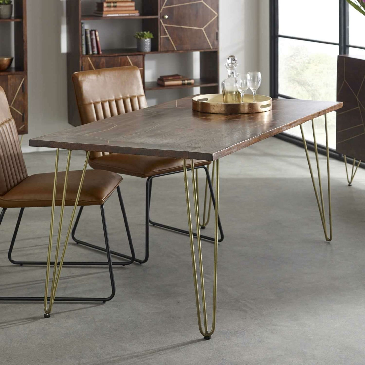 Amalfi Dark Gold Dining Table