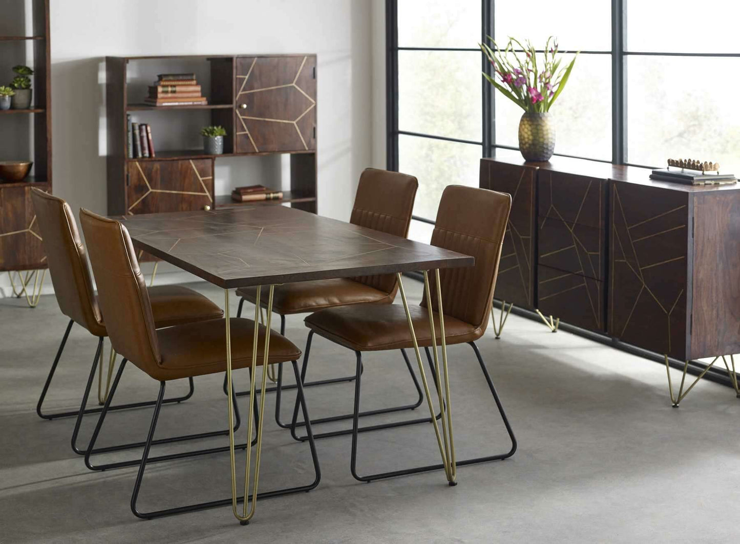 Amalfi Dark Gold Dining Table