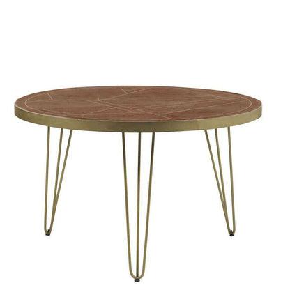 Amalfi Dark Gold Round Dining Table