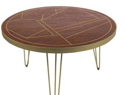 Amalfi Dark Gold Round Dining Table