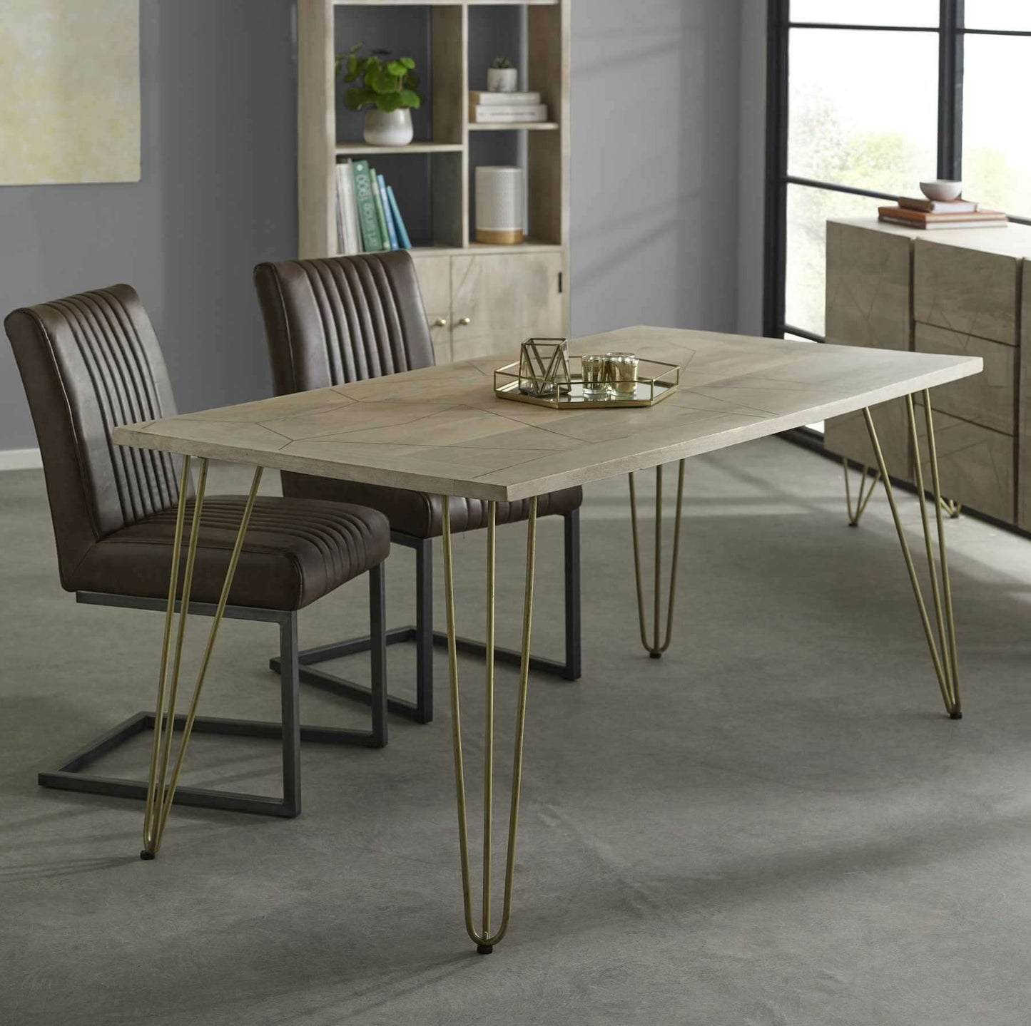 Amalfi Light Gold Dining Table