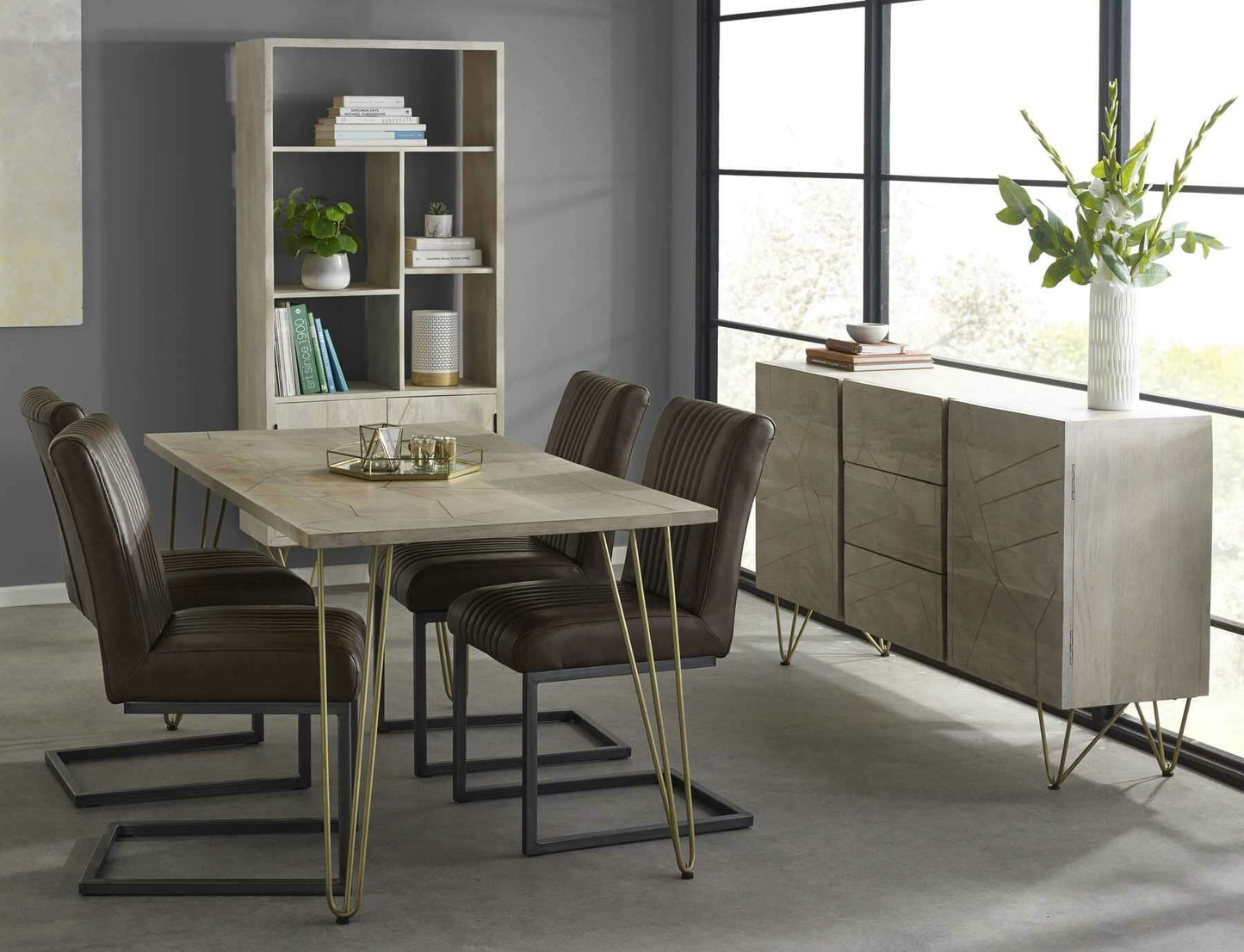Amalfi Light Gold Dining Table