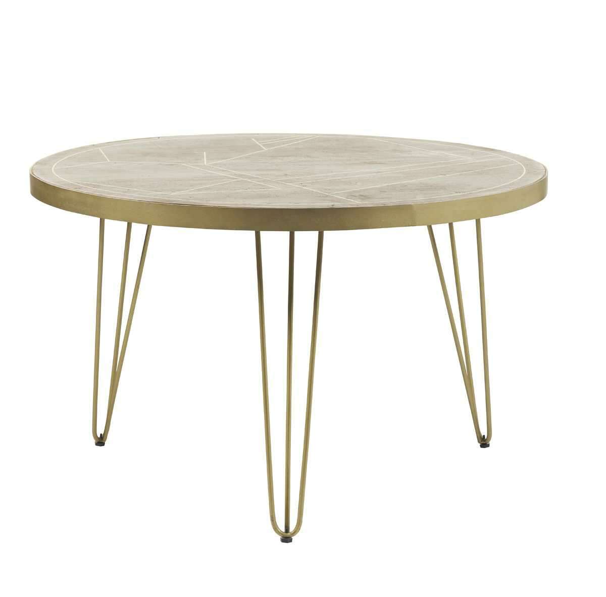 Amalfi Light Gold Round Dining Table