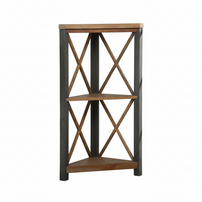 Urban Elegance Reclaimed Small Corner Bookcase