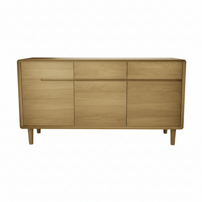 Scandic Solid Oak 3 Door Large Sideboard