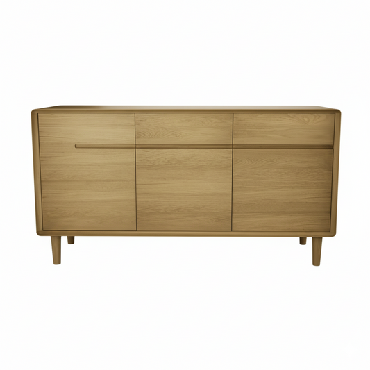 Scandic Solid Oak 3 Door Large Sideboard