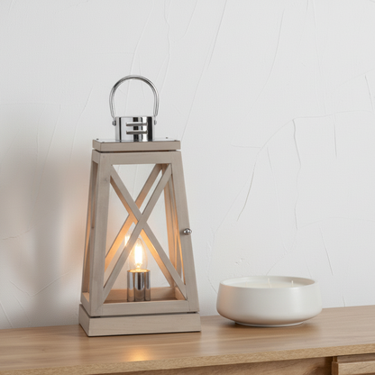 Devon Chrome Lantern Table Lamp