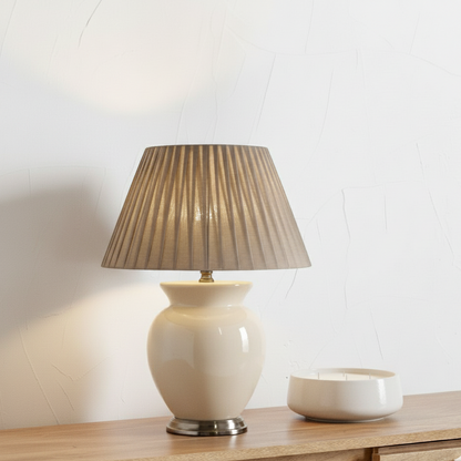 Hadley Ceramic Cream Table Lamp