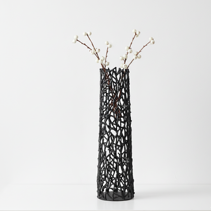 Twig Black Sculpture Small Vase