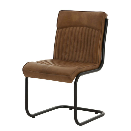 Billy Brown Leather Dining Chair