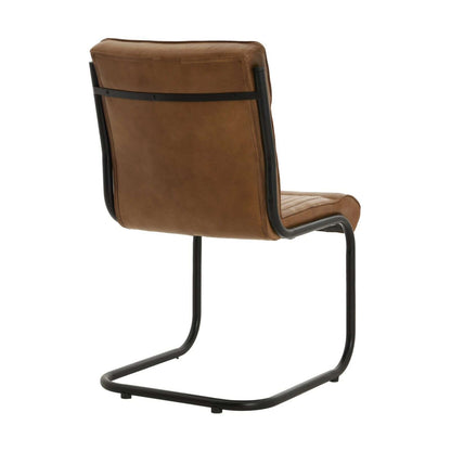 Billy Brown Leather Dining Chair