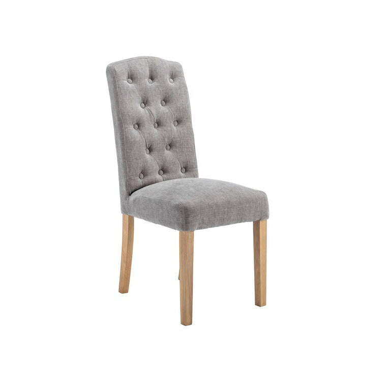 Button Back Grey Dining Chair