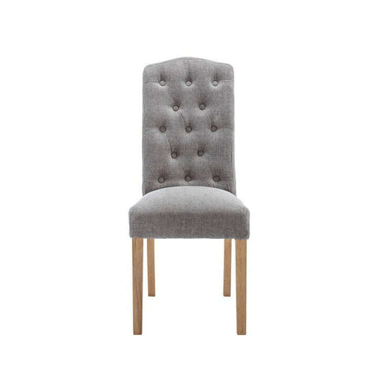 Button Back Grey Dining Chair
