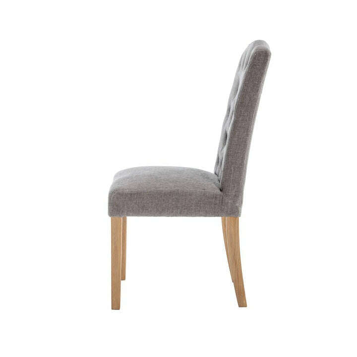 Button Back Grey Dining Chair