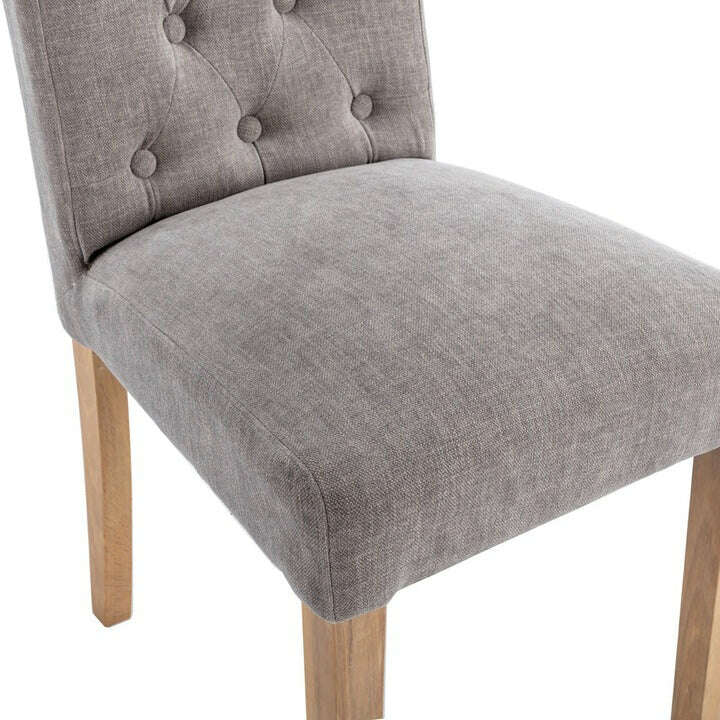Button Back Grey Dining Chair