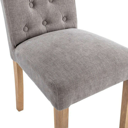 Button Back Grey Dining Chair