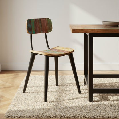 Coastal Chic Reclaimed Wood Dining Chairs (Set of 2)