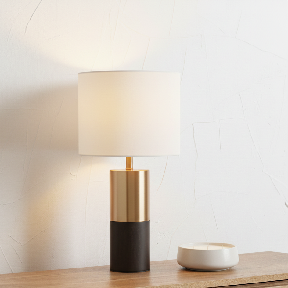 Etosha Wood and Metal Table Lamp