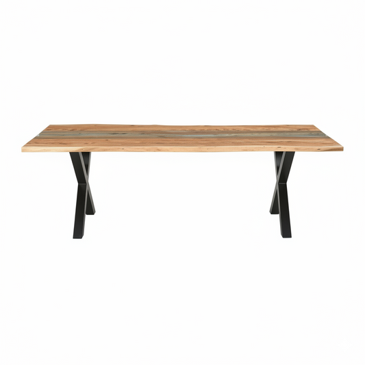 Live Edge Acacia Wood Large River Dining Table