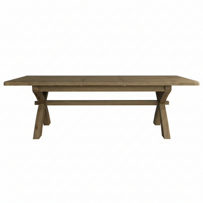 Eaton Country Oak X-Leg Extendable Dining Table