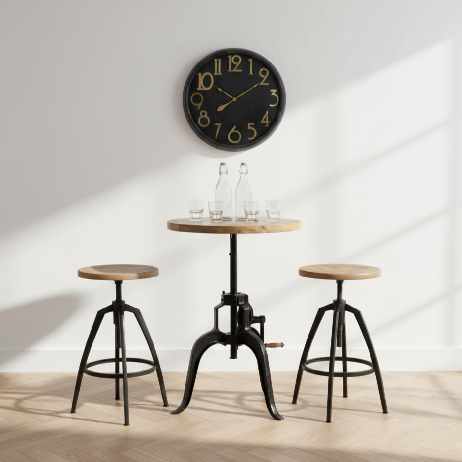 Draftsman Adjustable Bar Bistro Table