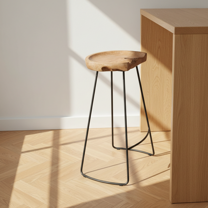 Teak 69cm Bar Stool