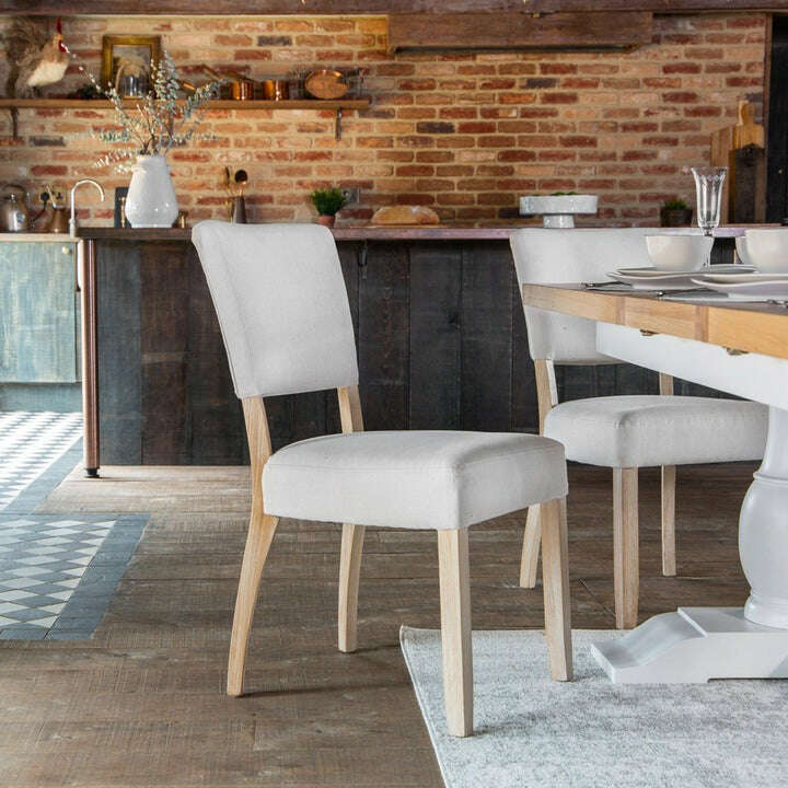 Chesterfield Fabric Grey Dining Chair