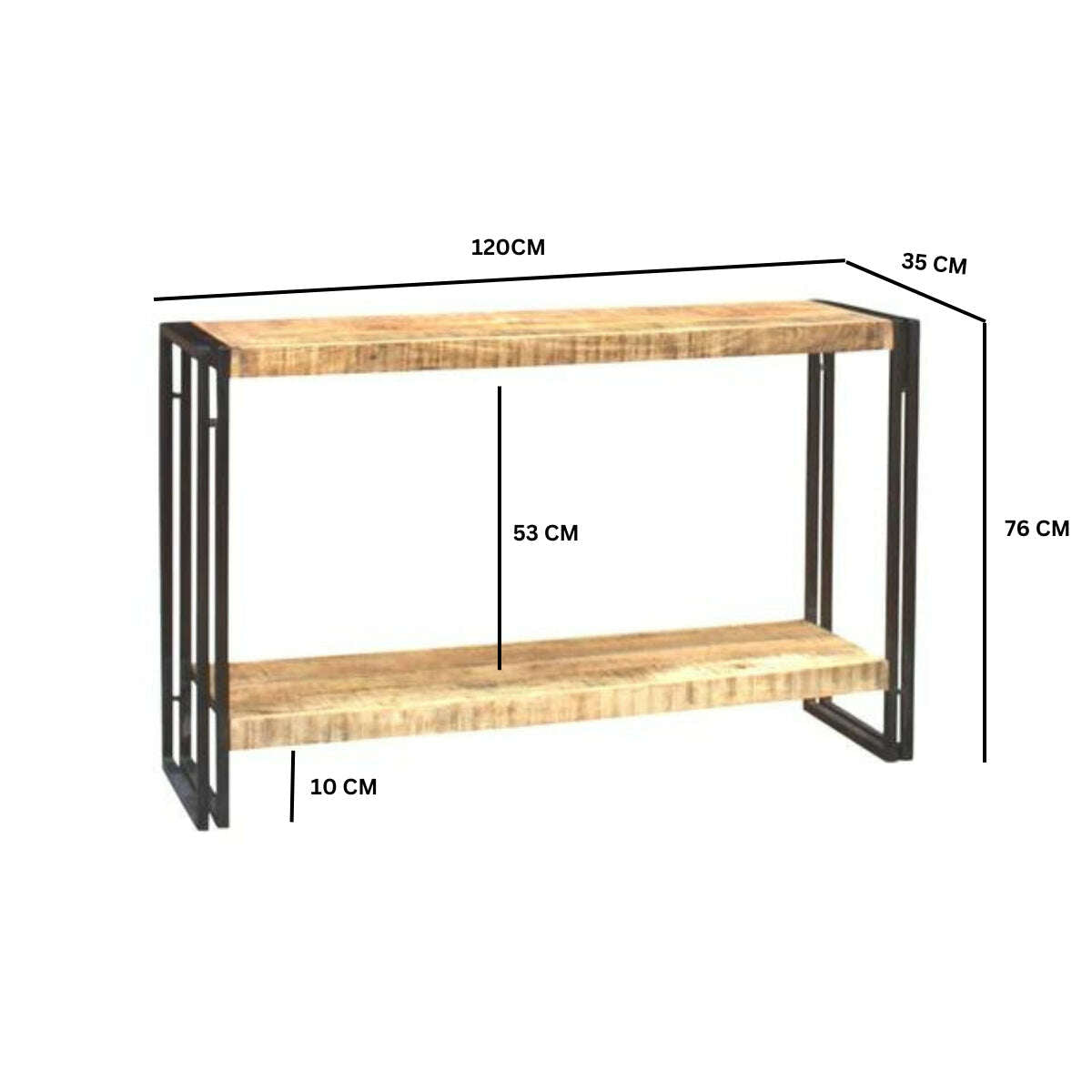 Cosmo Industrial Console Table