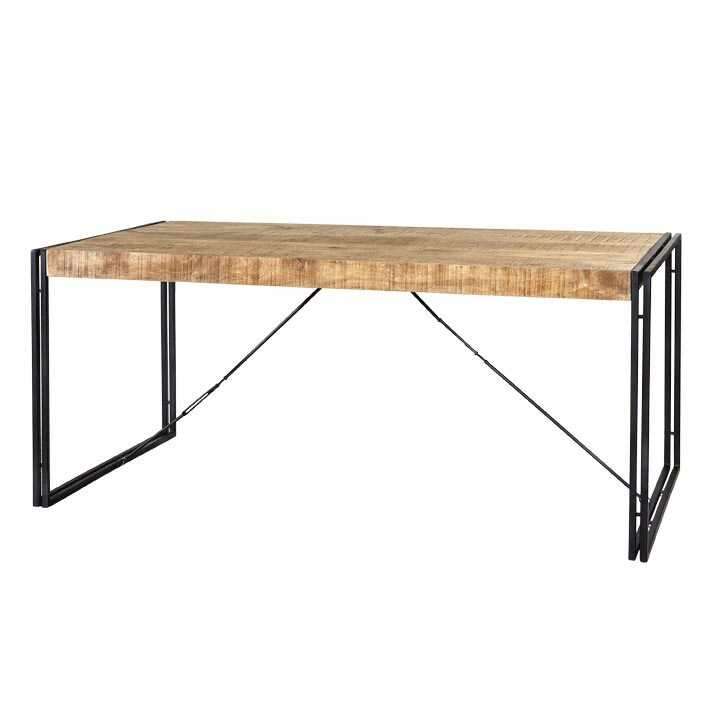 Cosmo Industrial Metal & Reclaimed Wood Dining Table