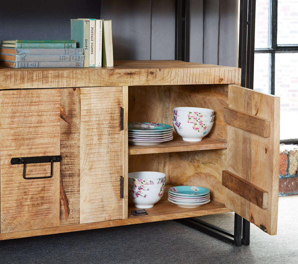Cosmo Industrial Reclaimed Wood Sideboard