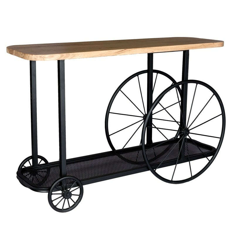 Craft Wheel Console Table