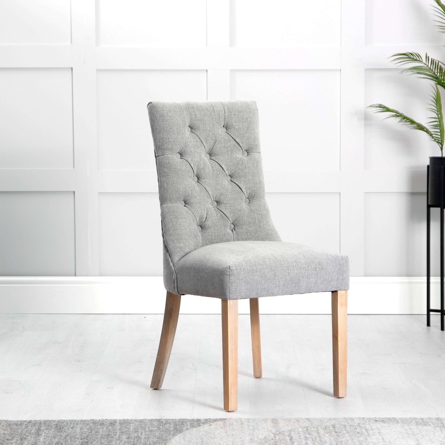 Curved Button Back Dining Chair
