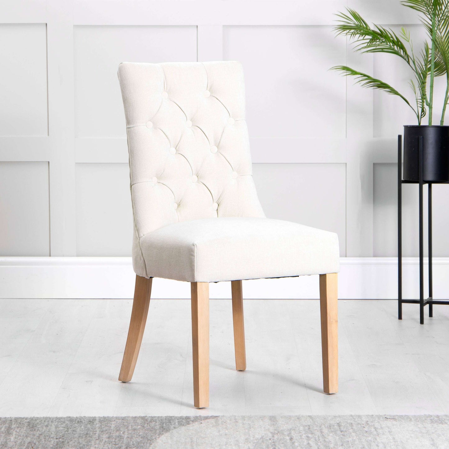 Curved Button Back Dining Chair