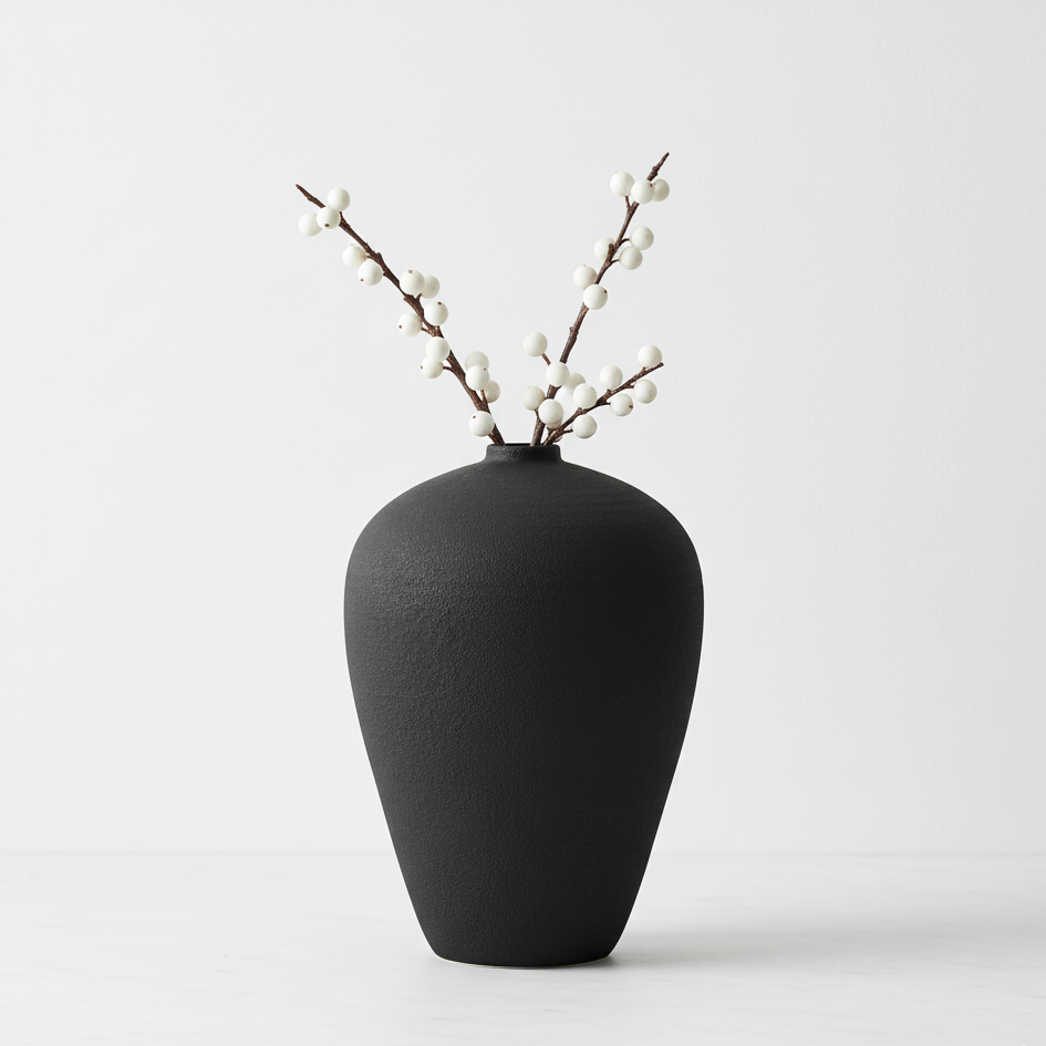 Astral Matte Black Tall Vase