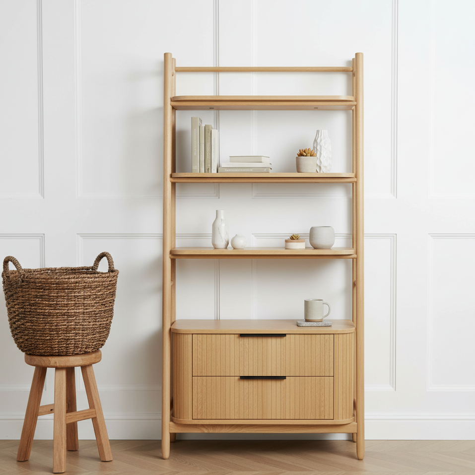 Terra Luna Oak Bookcase