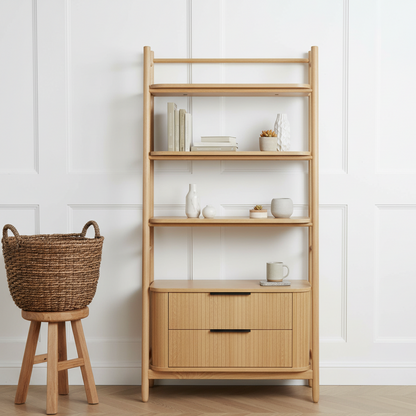 Terra Luna Oak Bookcase