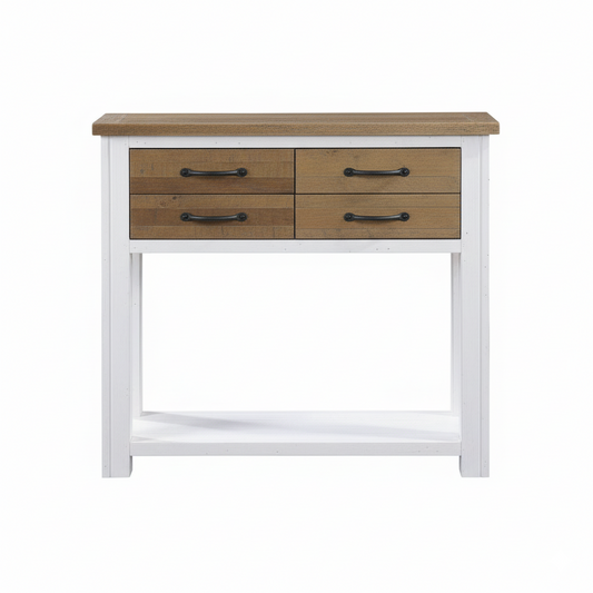 Splash of White Reclaimed Wood Small Console Table