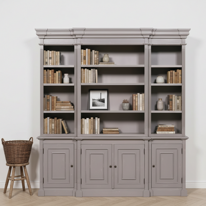Elden Distressed Mahogany Bookcase Display Cabinet