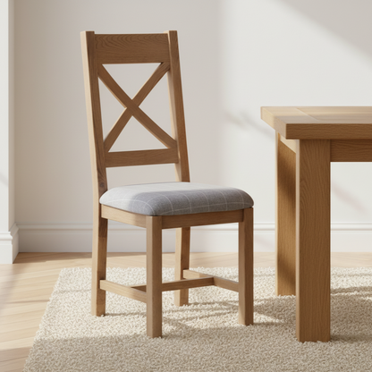 Eaton Country Oak Cross Back Dining Chair