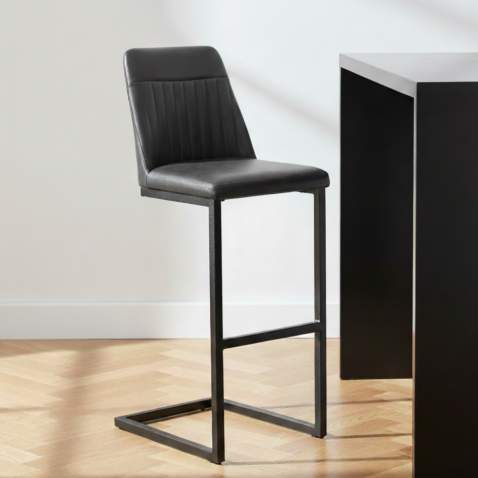 Vintage PU Leather Bar Stool (Set of 2)