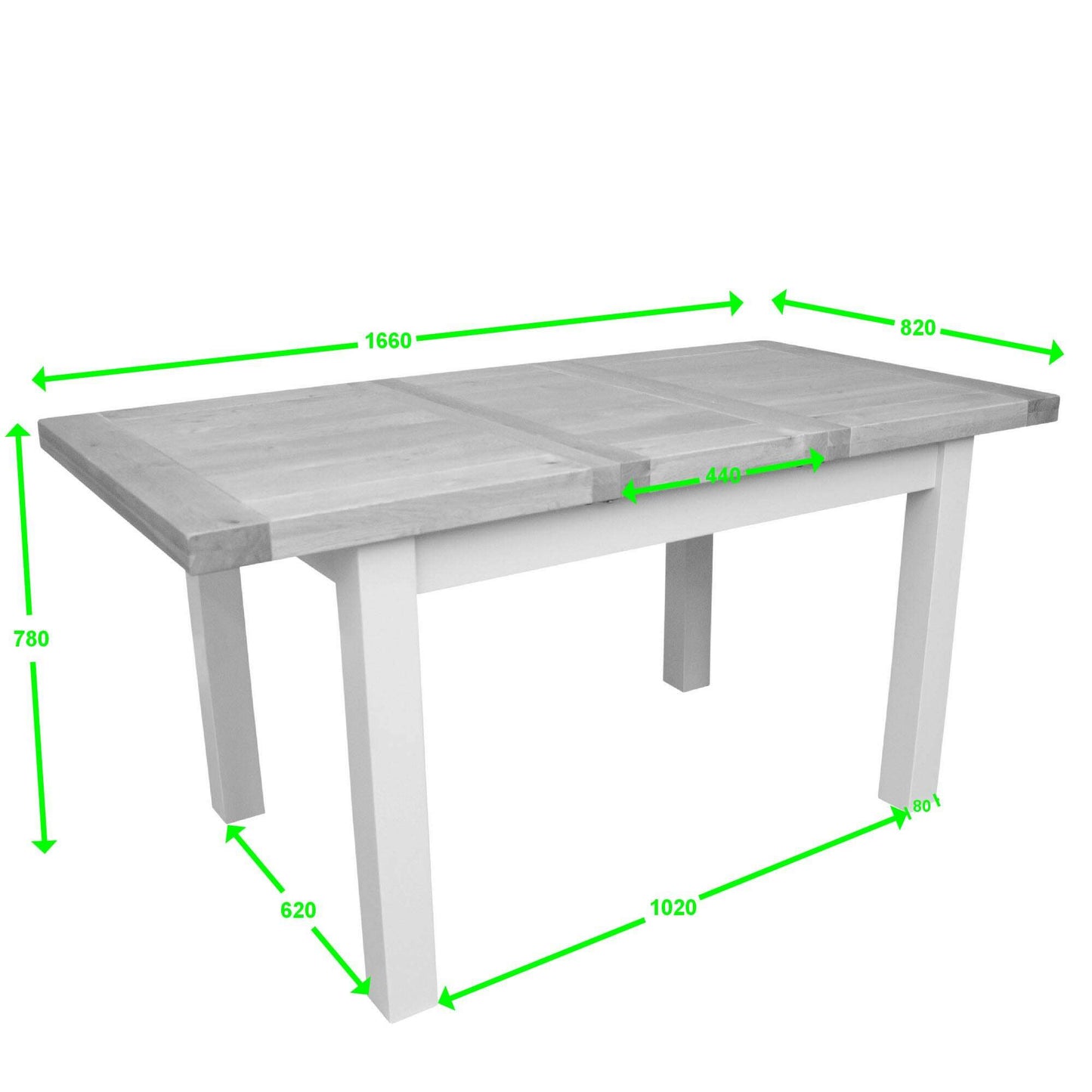 Deluxe Painted 4-6 Seater Extendable Dining Table