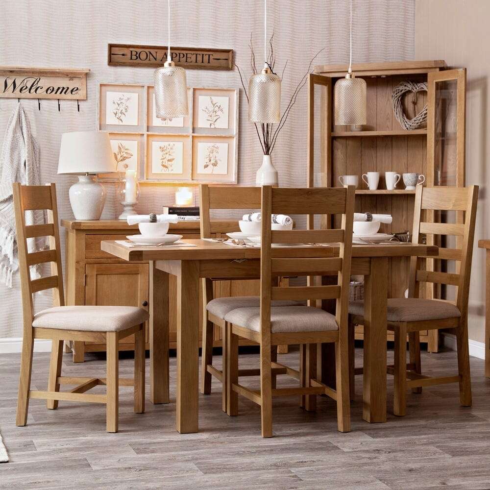 Dewsbury Oak 1.0M Butterfly Extendable Dining Table