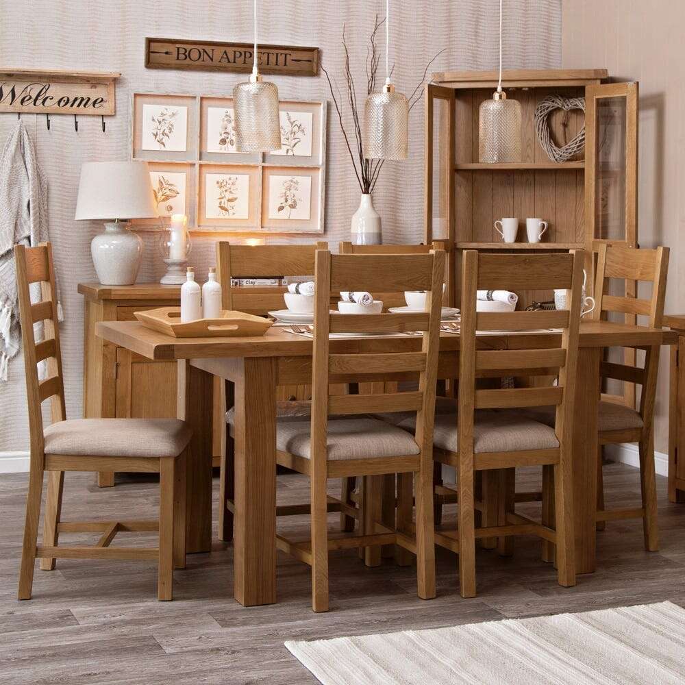 Dewsbury Oak 1.25M Butterfly Extendable Dining Table