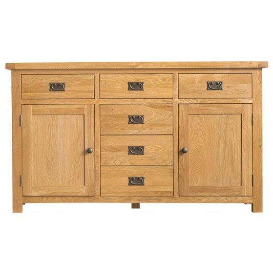 Dewsbury Oak 2 Door 6 Drawer Sideboard