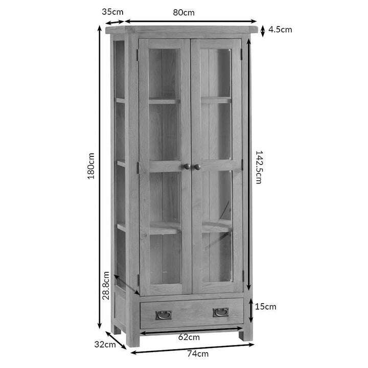 Dewsbury Oak Display Cabinet