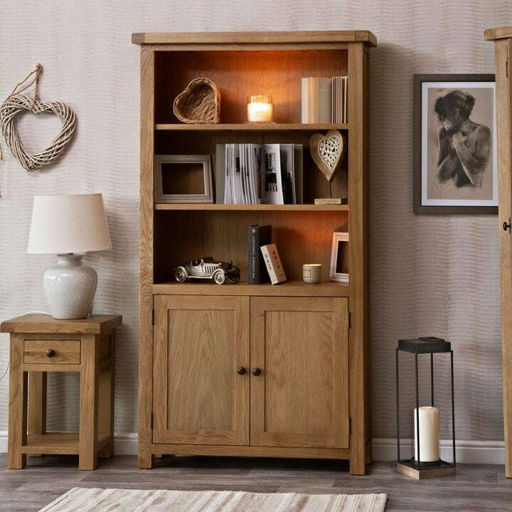Dewsbury Oak Large Bookcase