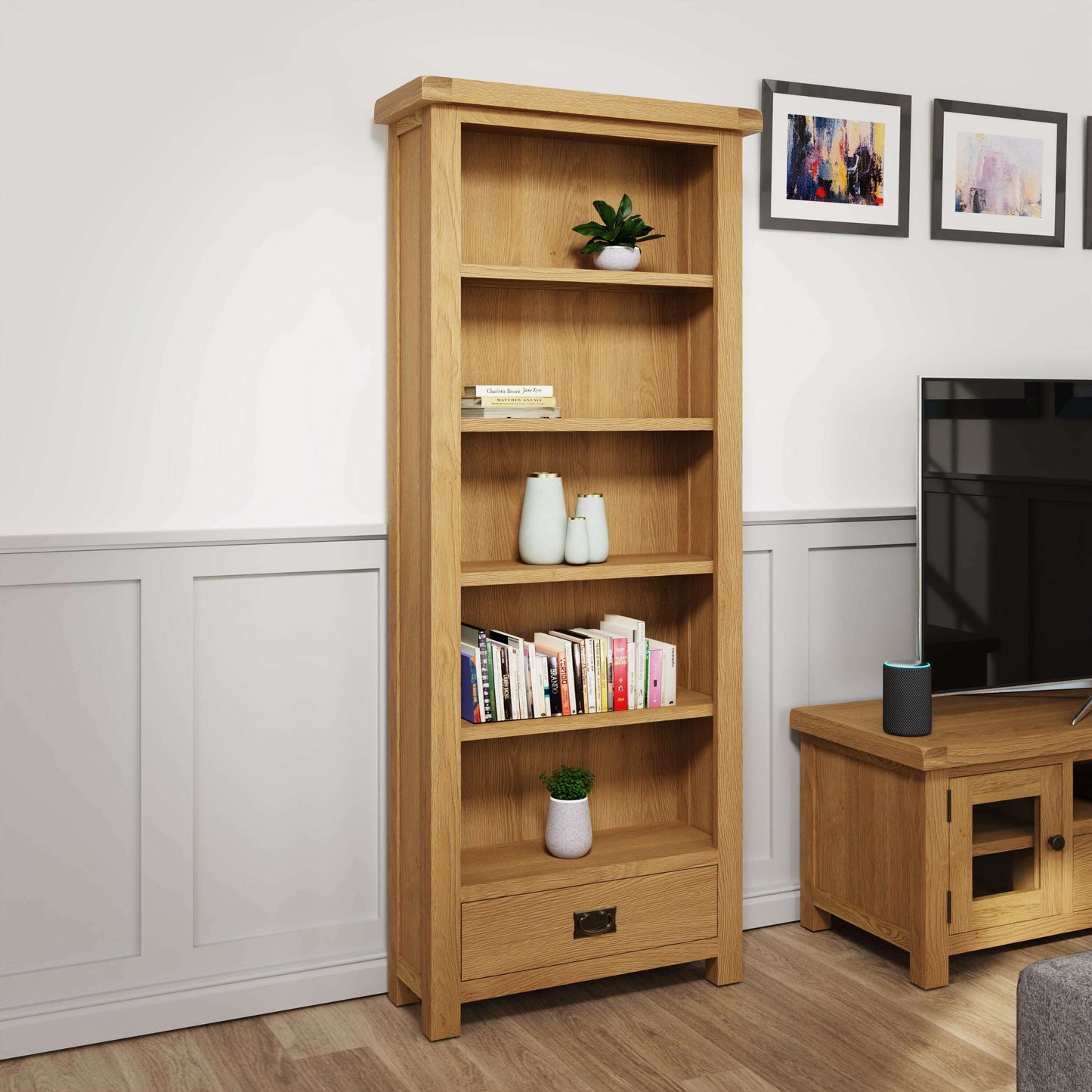 Dewsbury Oak Medium Bookcase