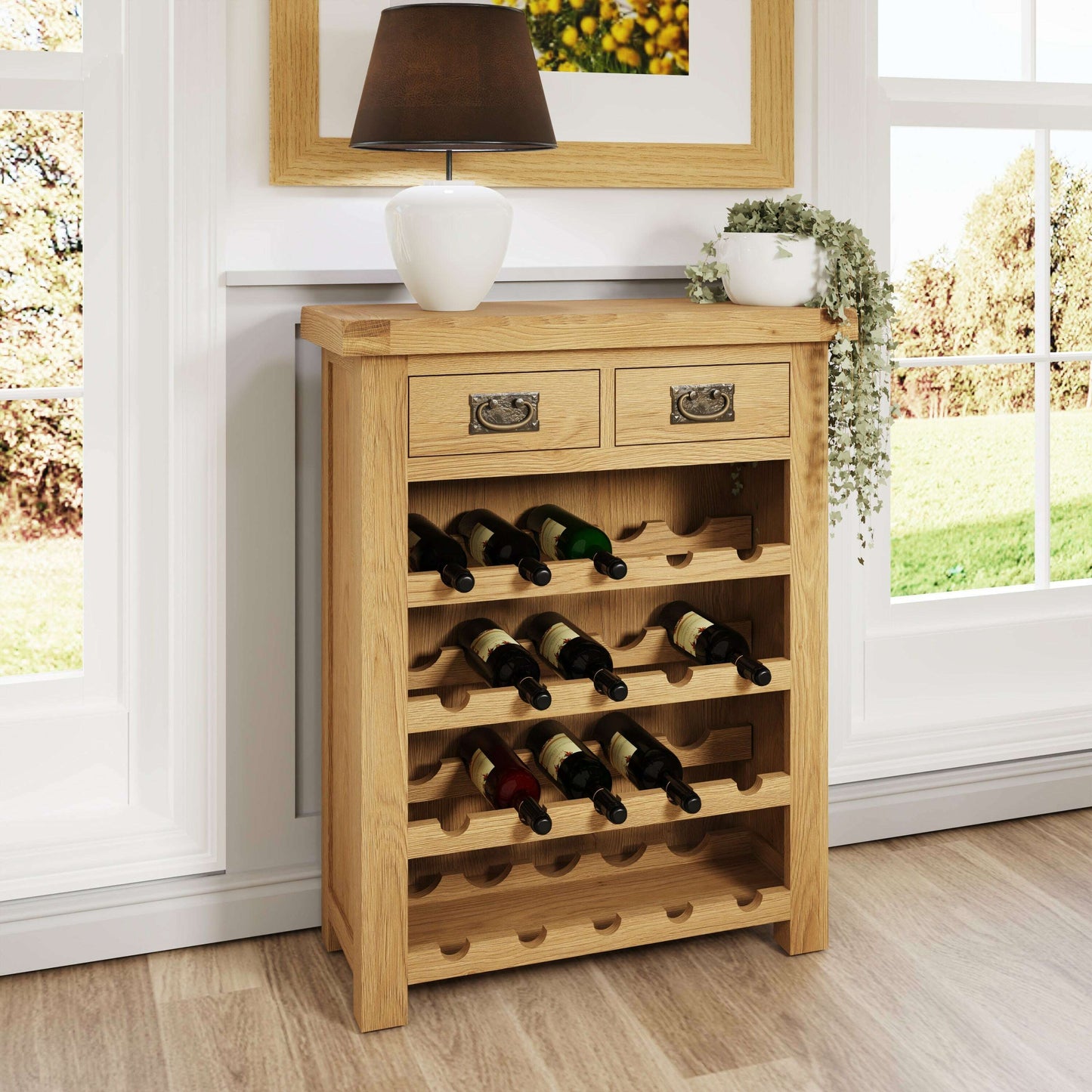 Dewsbury Oak Wine Rack